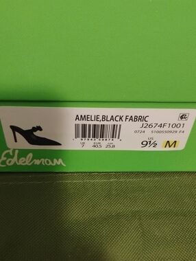 Edelman Amelie Black Fabric Heels - Black